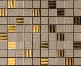 Мозаика 68903 MOSAICO Marrone Oro 25х25
