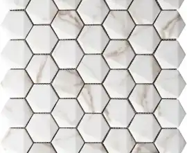 Мозаика 69HE-CA Hexagonal Calacata 34.6x30