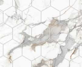 Плитка Sandra White Mat Hex 30x60
