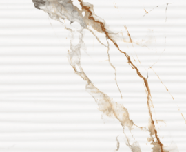Плитка Calacatta Brillante Decor Ondas Rectificado 30x90