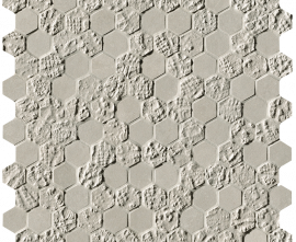 Мозаика fOYV Bloom Grey Print Esagono Mosaico 29,5x32,5