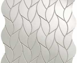 Мозаика fQMU Onice Neve Leaves Mosaico 25.9x30.9