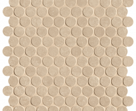 Мозаика fRNJ Nobu Beige Gres Round Mosaico Matt 29,5x32,5