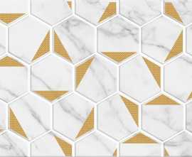 Плитка Декор Marble Gold белый 30х60