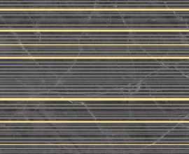 Плитка Декор Olimpus Race чёрный 25х50
