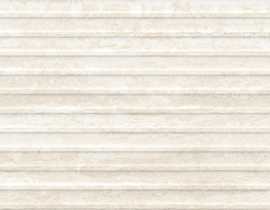 Плитка RCUP Travertino Wall Struttura 3D Dorica Vein Bianco Rett 40x120