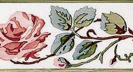 Плитка ADMO3025 Cenefa Rosas PB CARMIN C/C B 7,5х15