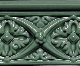 Плитка ADMO4006 Relieve Bizantino C/C Verde Oscuro 7,5x15