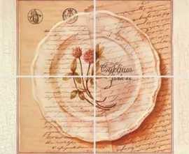 Плитка 25.8(421) Декор Herbarium 3 из 4х плиток 20x20