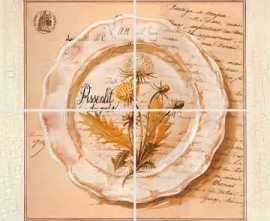 Плитка 25.8(422) Декор Herbarium 2 из 4х плиток 20x20