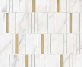 Мозаика M8HD Allmarble Wall Golden White Mosaico Barcode Lux 40х40