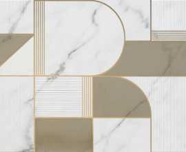 Плитка M8T5 Allmarble Wall Golden White Satin Decoro Club 40x120