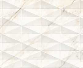 Плитка M71S Allmarble Wall Golden White Struttura Pave Lux 3D 40х120
