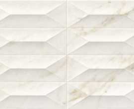 Плитка M4PF Marbleplay Ivory Struttura Gem 3D Rett. 30х90
