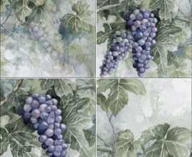 Плитка Monocolor Set Acuarela Uvas A (4pzs) 10х10