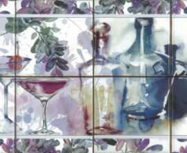 Плитка Composicion Acuarela Vino 20х40