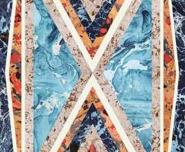Керамогранит 763510 Araldica Blasone Blu Lucida R 6mm 120x240