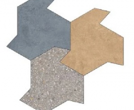 Керамогранит 772836 Match Up Decoro Shapes Earl Grey-Cinnamon-Blueberry Comfort 48.28x49.99