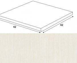 Ступени DCD4J36 Defile white right corner 42*42
