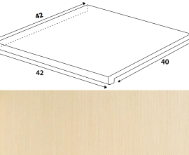 Ступени DCC4J363 Defile light beige left corner 42*42