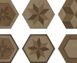Керамогранит 173063 GEA ESSAGONA DECORO COLORI Caldi 40.9x47.2