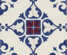 Керамогранит Декор 8330 Jolie Blanc Bleu Trama (комп/4шт) 10х10