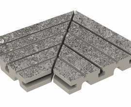 Керамогранит Решетка угол из 2х частей Urban 388 Iron R11/C 245х330х30