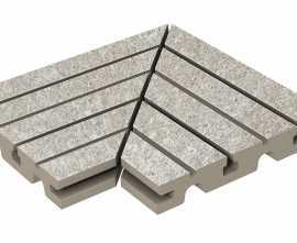 Керамогранит Решетка угол из 2х частей Urban 378 Silver R11/C 245х330х30