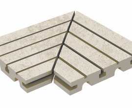 Керамогранит Решетка угол из 2х частей Urban 348 Ivory R11/C 245х330х30