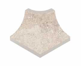 Керамогранит Плинтус радиальный внешний угол Stone 541 Sand R9 77х77x110х10