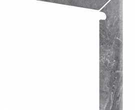 Ступени Плинтус для ступени ML правый Marble 441 Ceniza R9 596х596х11