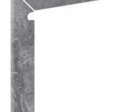 Ступени Плинтус для ступени ML левый Marble 441 Ceniza R9 596х596х11