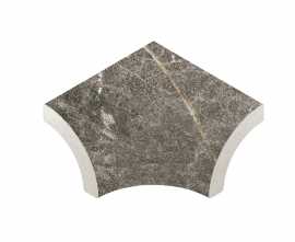 Керамогранит Планка радиальная внутренний угол Marble 421 Moca R9 33х42х50
