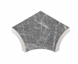 Керамогранит Планка радиальная внутренний угол Marble 441 Ceniza R9 33х42х50