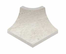 Керамогранит Плинтус радиальный внешний угол Marble 401 Siena R9 42х33х50