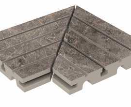 Керамогранит Решетка угол из 2х частей Marble 426 Moca R11 330х330х30