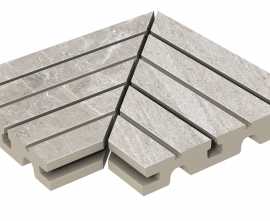 Керамогранит Решетка угол из 2х частей Marble 436 Arian R11 330х330х30