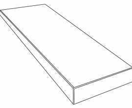 Ступени PF60016822 Tarsia Gradone Ang. Top SX Bianco Dolomiti Lux 3D Rett 32x120x4.5