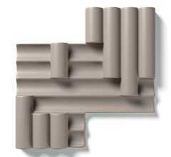 Керамогранит 760356 Rilievi 01 Tortora 50mm 36x35