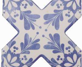 Керамогранит Becolors Cross Dec. Stencil Electric Blue 13.25х13.25