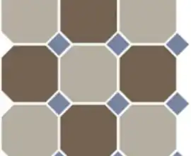 Керамогранит 4401+29 OCT11-A Beige 01 Coffe Brown 29 OCTAGON/Blue Cobalt 11 Dots (лист 30х30 9 штук+вставки)