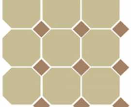 Керамогранит 4403 OCT04-1Ch Yellow OCTAGON 03/Caramel Dots 04 (лист 30х30 9 штук+вставки)