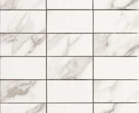Мозаика 2705417 Marmoker Mosaico Statuario Grigio Lucido 5x10 30x30