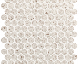 Мозаика fRO9 Glim Gemme Bianco Round Mosaico Matt 29,5х32,5