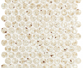Мозаика fRO8 Glim Gemme Beige Round Mosaico Matt 29,5х32,5