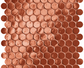 Мозаика fRON Glim Rosso Cuore Round Mosaico Brillante 29,5x32,5