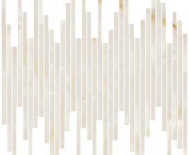 Мозаика fRZ0 Gemme Bianco Tratti Mosaico Brillante 30x30
