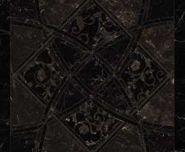Керамогранит 262532 Fondo Intarsio Nero Amasanta 78x78