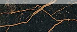Керамогранит 240593 MARBLE BATTISCOPA MOLATO NERO SL LAP 8x58,5