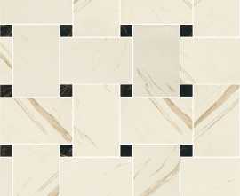 Керамогранит 240531 MARBLE MOSAICS INTRECCIO BIAN-NERO 29,1x29,1
